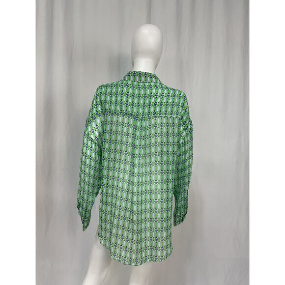 Favorite Daughter 'The Friday' Green Viscose Shirt Size XS - Picture 2 of 5
